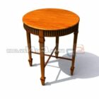Dřevěný starožitný nábytek na konci stolu
