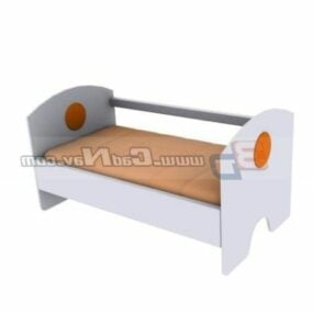 Muebles de cama junior de madera modelo 3d