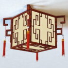Taklampa i kinesisk vardagsrum