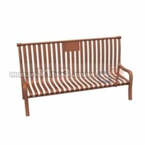 Furniture Wood Patio Benches 3d model