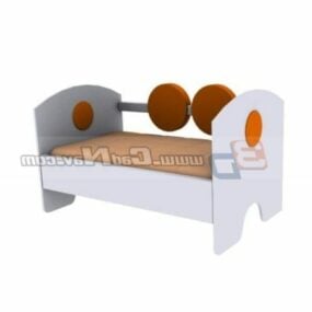 Wooden Toddler Bed Furniture 3d model