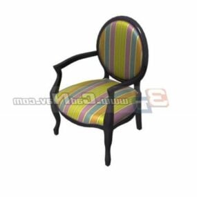 Ξύλινη καρέκλα βαρελιού επίπλων 3d μοντέλο
