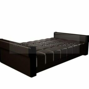 Simple Wood Bed 3d model