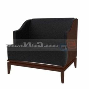 Furniture Wood Chair Fauteuil 3d model