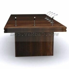 Home Furniture Wood Conference Table 3d model