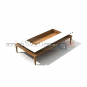 Wood Cube Coffee Table Furniture 3d model