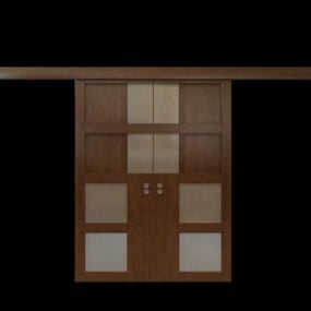 تصميم المنزل باب خزانة خشب نموذج ثلاثي الأبعاد