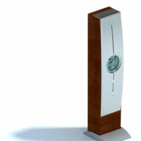 Reloj de escritorio de madera de oficina modelo 3d