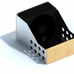 Estante para CD de escritorio de madera para oficina modelo 3d