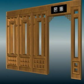 Furniture Wood Divider Walls 3d model