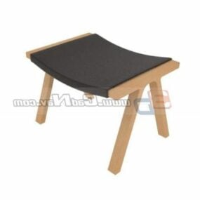 Nábytek Dřevěná stolička na nohy 3D model