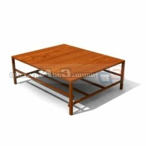 Wood Frame Coffee Table Furniture 3d model