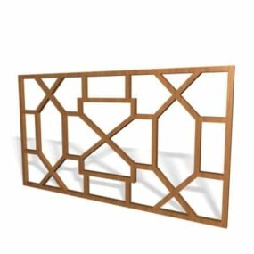Домашні дерев'яні ґратчасті панелі 3d модель