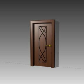 Wooden Material Office Door 3d model