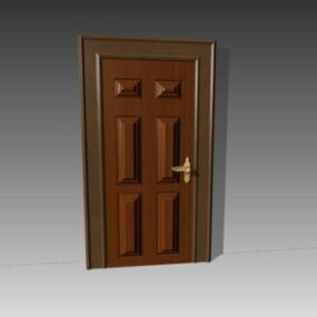 Conception de porte à panneaux en bois modèle 3D