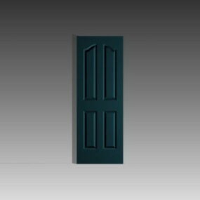 3д модель деревянной панельной двери в старом стиле