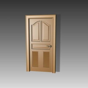 Dřevěné panelové dveře Design okenice vložky 3D model