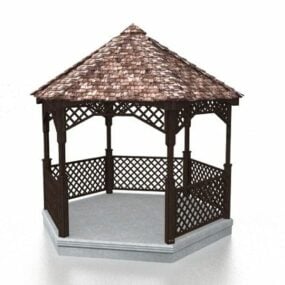 Wood Pavilion Furniture Design 3d model