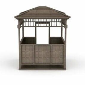 Wood Pavilion Garden Design 3d model