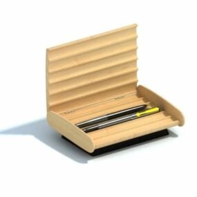 Bolígrafo de oficina en caja modelo 3d