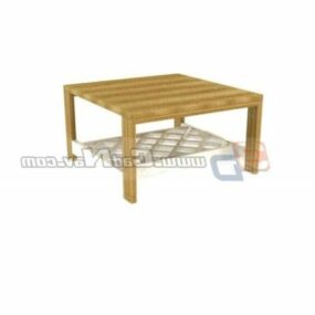 लकड़ी का सोफा टेबल फर्नीचर 3डी मॉडल