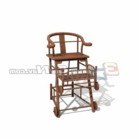 Wood Baby Seat 3d model
