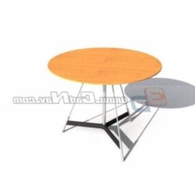 Dřevěný designový barový stolní nábytek 3D model