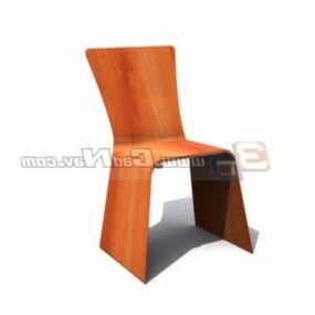 Modern Wooden Dining Room Chair 3d model