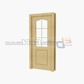 Wooden Design Glass Kitchen Door 3d model