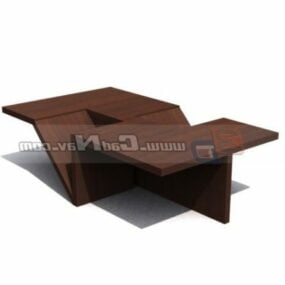 Nội thất bàn ghế sofa gỗ mẫu 3d