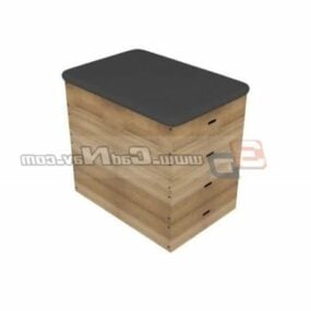 Wooden Vaulting Box Equipment 3d model