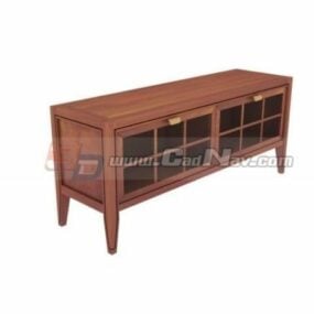 Wooden Wall Side Cabinet 3d model