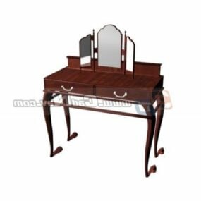 Wooden Ancient Dressing Table 3d model
