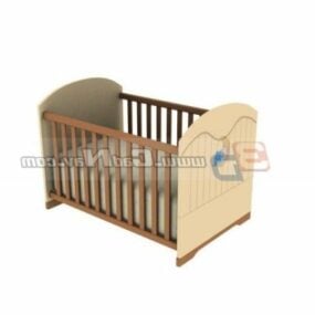 木质婴儿床3d模型