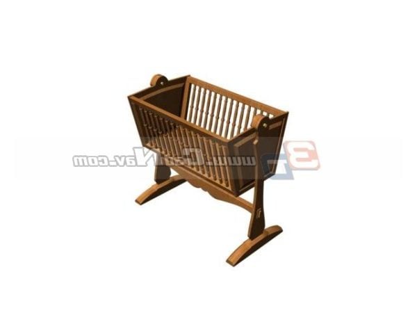Classic Wooden Baby Crib Cradle