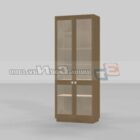 Wooden Office Cabinet With Glass Door