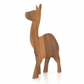 Wooden Camel Decoration 3d model