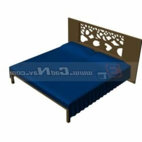 Wooden Carved Bed Furniture 3d model
