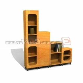 Wooden Furniture Cabinet Bookcases 3d model