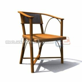 كرسي خشبي Fauteuil موديل 3D