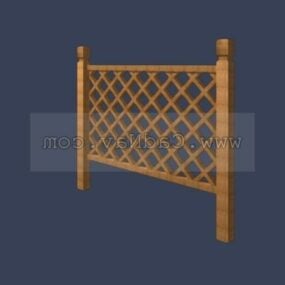 Modello 3d di progettazione di recinzione in legno