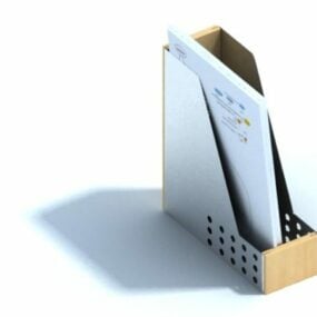 Office Wooden Folder Holder 3d model