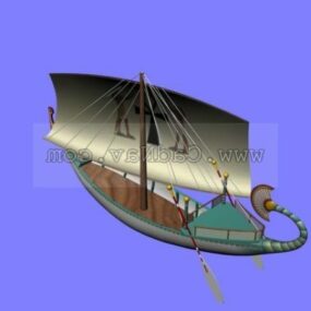 Mô hình thuyền buồm bằng gỗ 3d