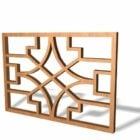Ventana de panel de rejilla de diseño de madera