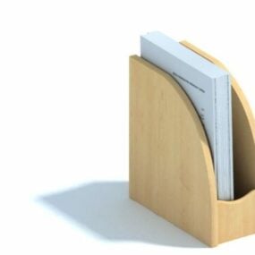 Office trä tidskriftshållare 3d-modell