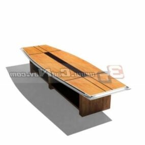 Office Wooden Meeting Table 3d model