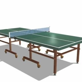 Sportovní dřevěný pingpongový stůl 3D model