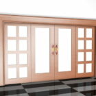 木製スタイルの部屋の仕切りのドア