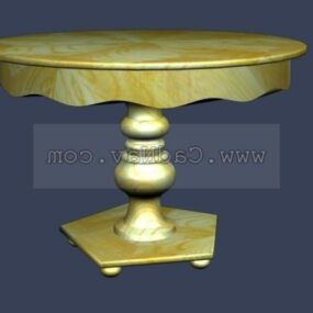 Wooden Furniture Round Coffee Table 3d model
