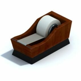 موزع الشريط اللاصق الخشبي للمكتب نموذج ثلاثي الأبعاد